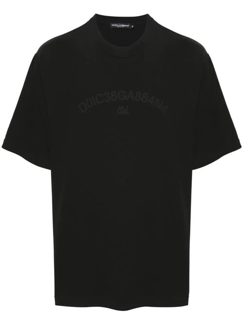 logo-print cotton T-shirt DOLCE&GABBANA | G8PN9TG7M3KN0000